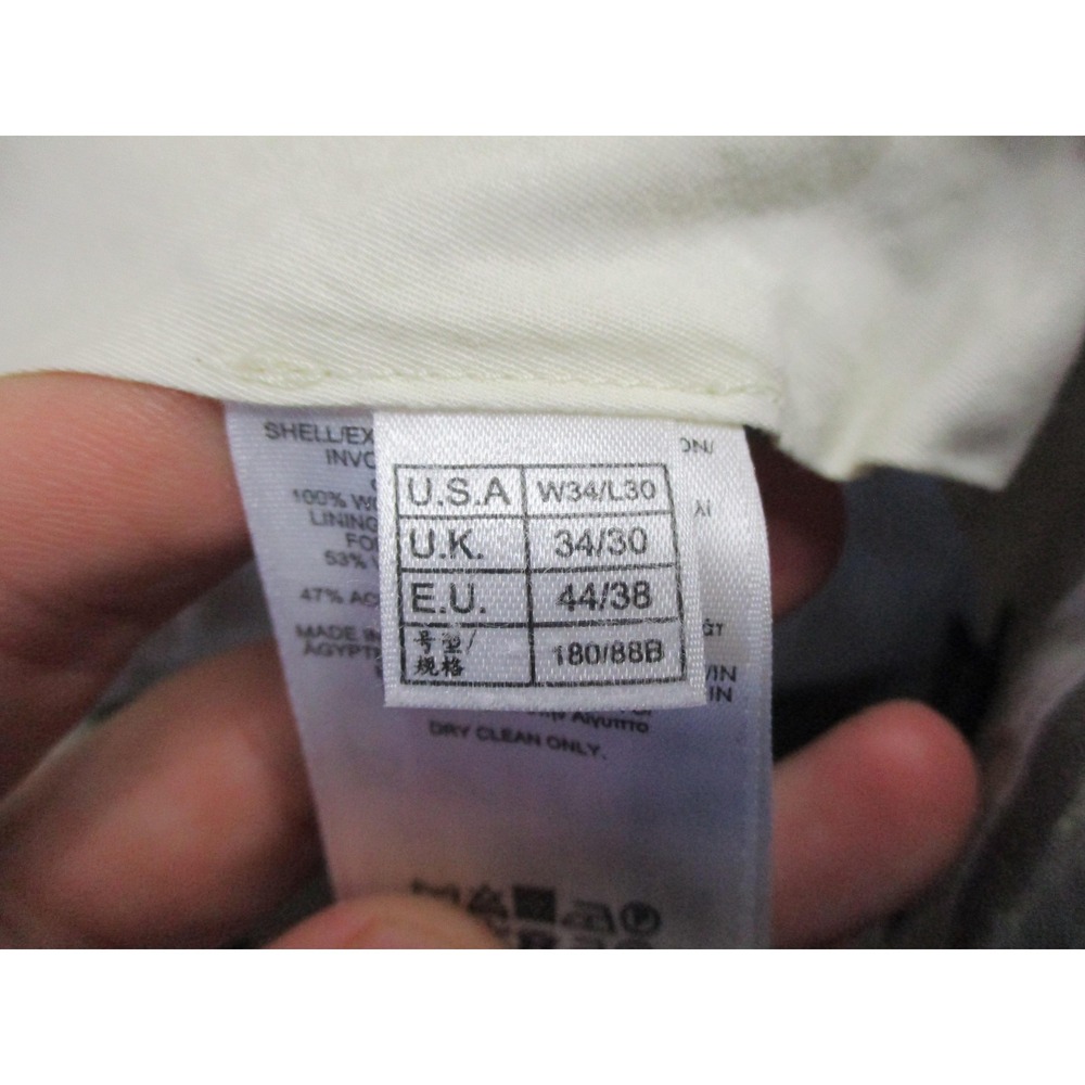 Brooks Brothers Pants 32x32 Beige Wool Viscose Acetate Flat Front Straight Leg - Picture 16 of 16